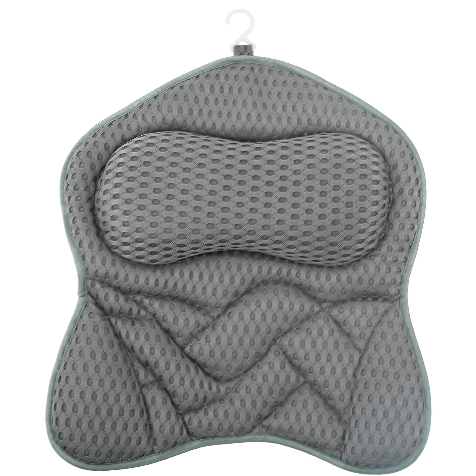 Bath Pillow Bathtub Pillow For Tub Neck And Back Support With Non Slip Suction Cups Massage Cushion Mat Bath(Black)