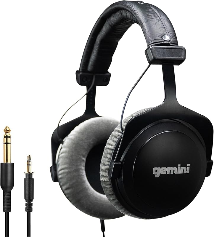 Auriculares para DJ con cable, controladores de 53 mm, cerrados (DJX-1000) | Auriculares con cable para DJ/estudio, controladores de 53 mm, aislamiento cerrado, conectores de 1/8" y 1/4", para mezclar