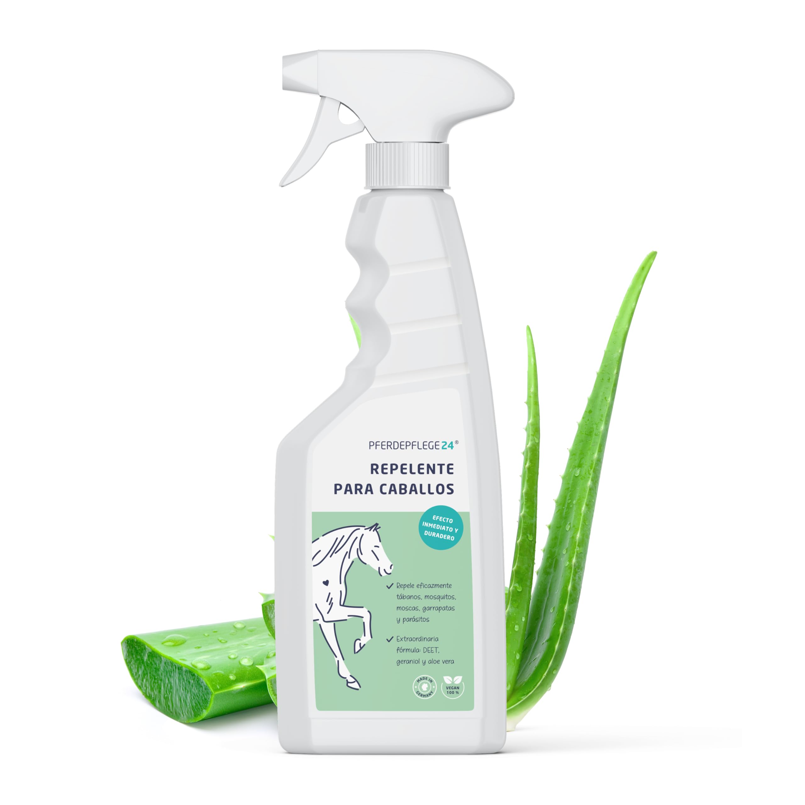 PFERDEPFLEGE24 Spray Repelente Moscas para Caballos con DEET - Protección Instantánea y Duradera contra Insectos - Fórmula Concentrada y Efectiva 500ml