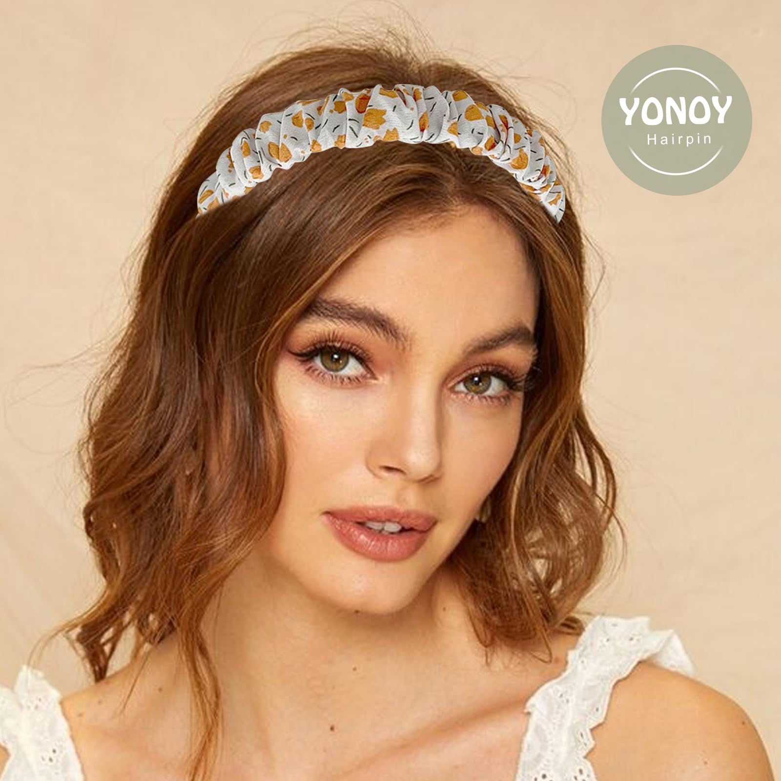7-teiliges Stirnbänder für Damen und Mädchen, verschiedene Designs, Stirnbänder für Damen und Mädchen, rutschfeste florale Stirnbänder, gepolsterte Stirnbänder, niedliches Perlen-Stirnband für