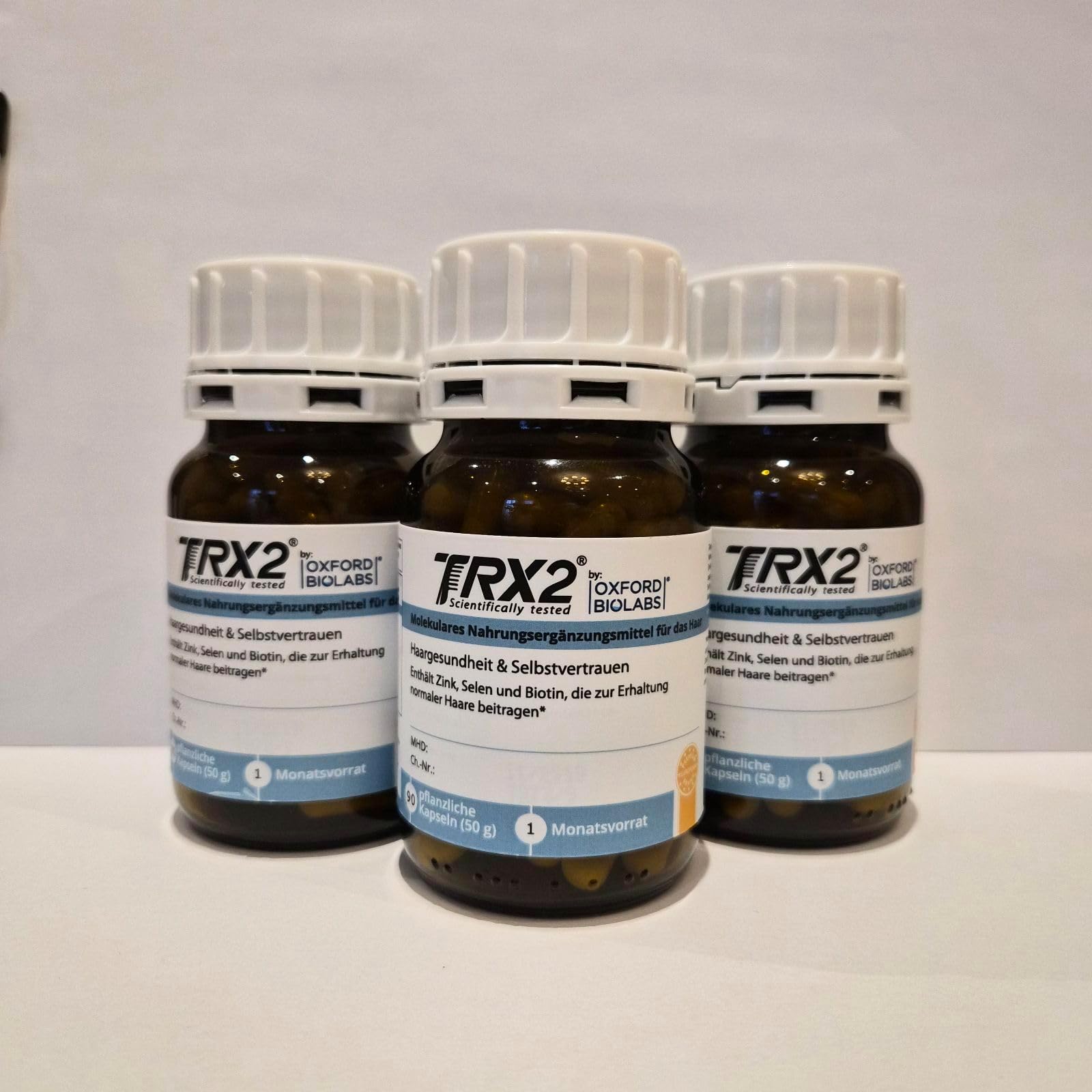 TRX2 Hair Capsules for Men and Women - Biotin & Selenium & Zink - Vegetarian - 3 Month Supply