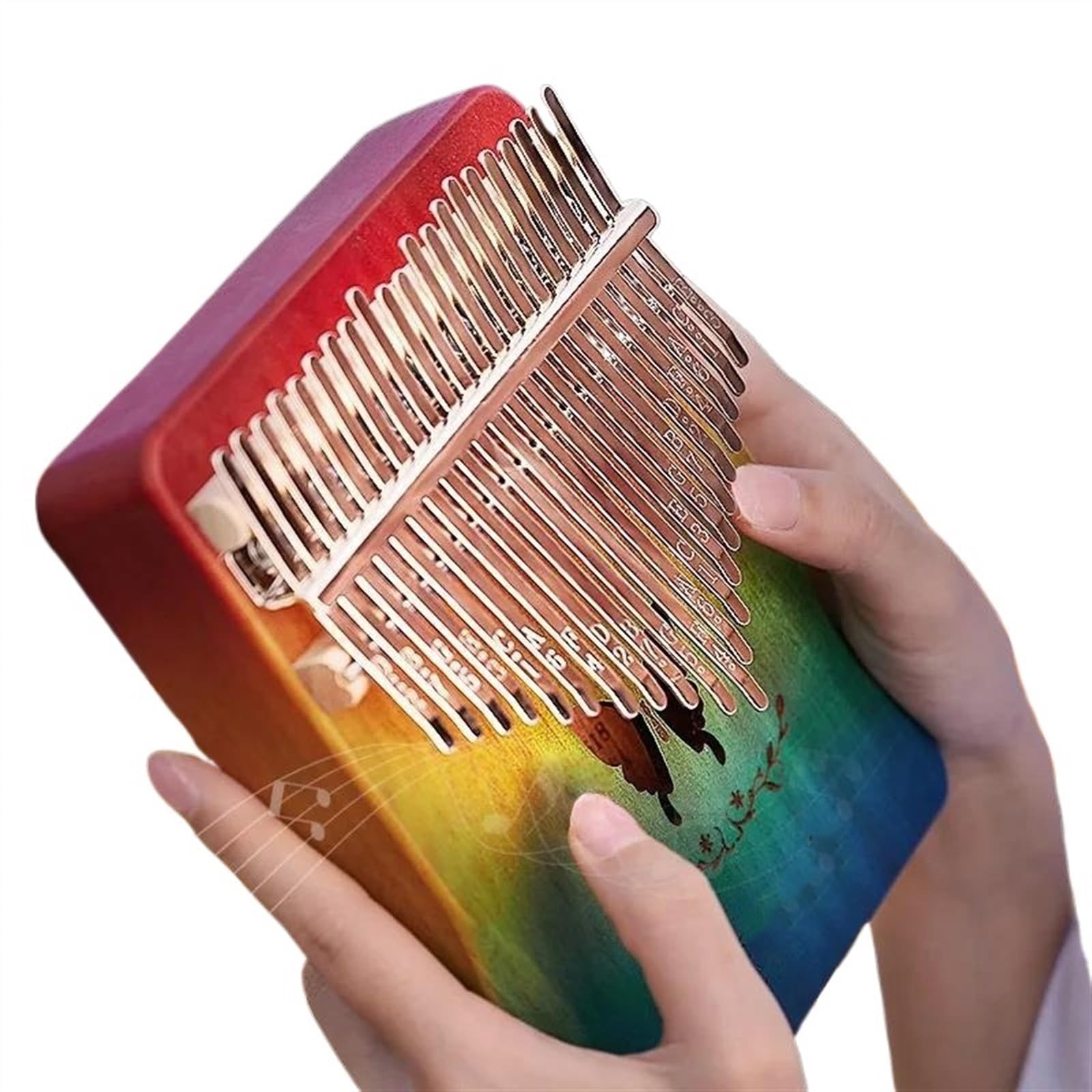 kalimba mini 17/21 Key Limba Professional Thumb Piano Kalimba Mahoń Muzyka chromatyczna Przenośna karta dla początkujących (Size : 17)