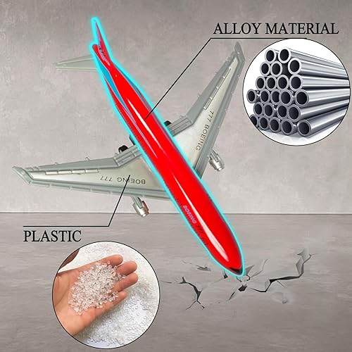 Miniatura 5 de OTONOPI Avión de juguete de metal fundido a presión, modelo avión, avión de tracción hacia atrás, aerolínea para niños, pasteles, recuerdos de