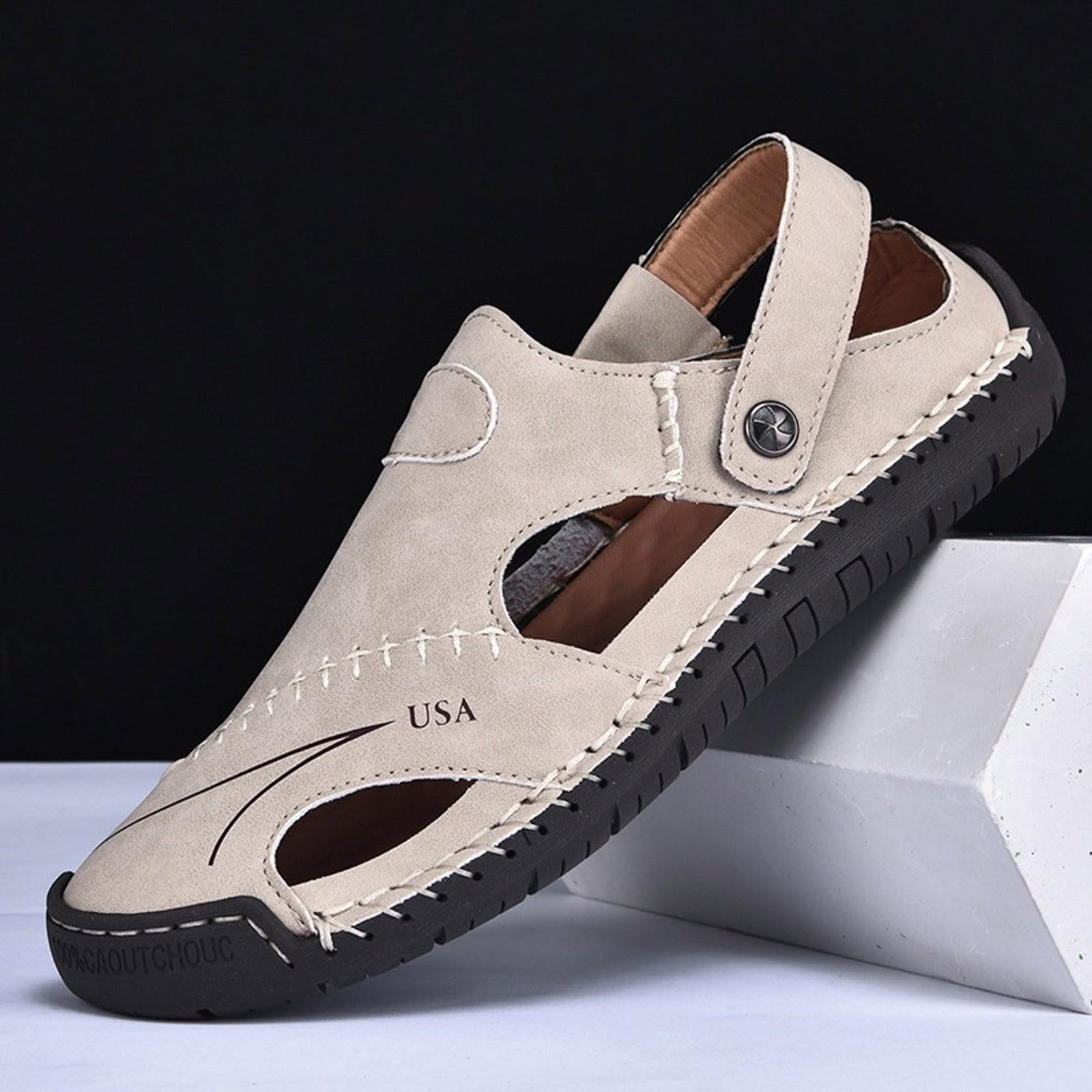 Genérico Chanclas Hombre Verano, Zapatillas Casa Hombre Piscina, Mano Transpirables Con Dos Tiras CóModas Informales La Playa Y El Verano Sandalias Slippers Sandalias Barefoot Sandalia