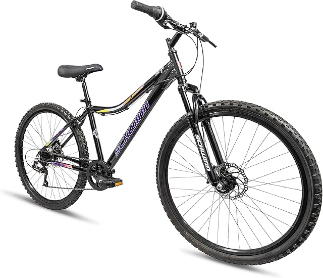 Schwinn Surge Adult Mountain Bike, 26-Inch Wheels, Mens/Womens 17-Inch Alloy Frame, 7 Speed, Disc Brakes, Multiple Colours