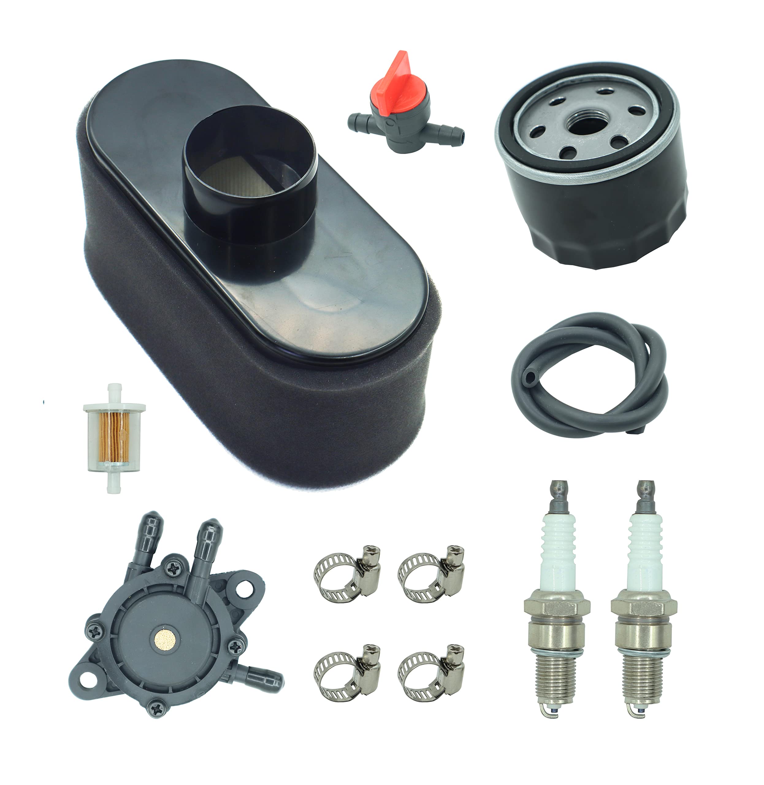 11013-7047 Air Filter with 49065-7007 oil Filter for KAWASAKI FR651V FR691V FR730V FS481V FS541V FS600V FS651V FS691V FS730V 4-Cycle Engine Lawn Mower Tractor Tune Up Kit