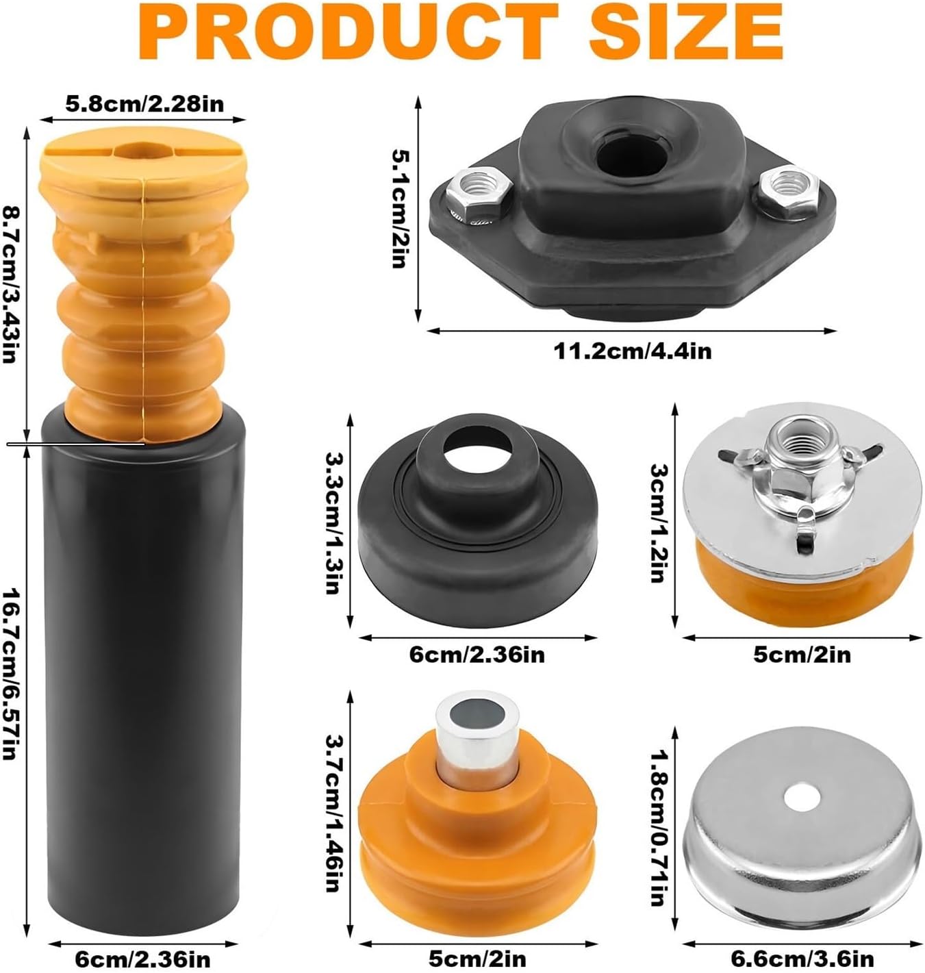 Rear Upper Lower Shock Mount Kit Fit For BMW E81 E88 E82 E90 E92 Shock Absorber Sealing Grommets Bump Stop