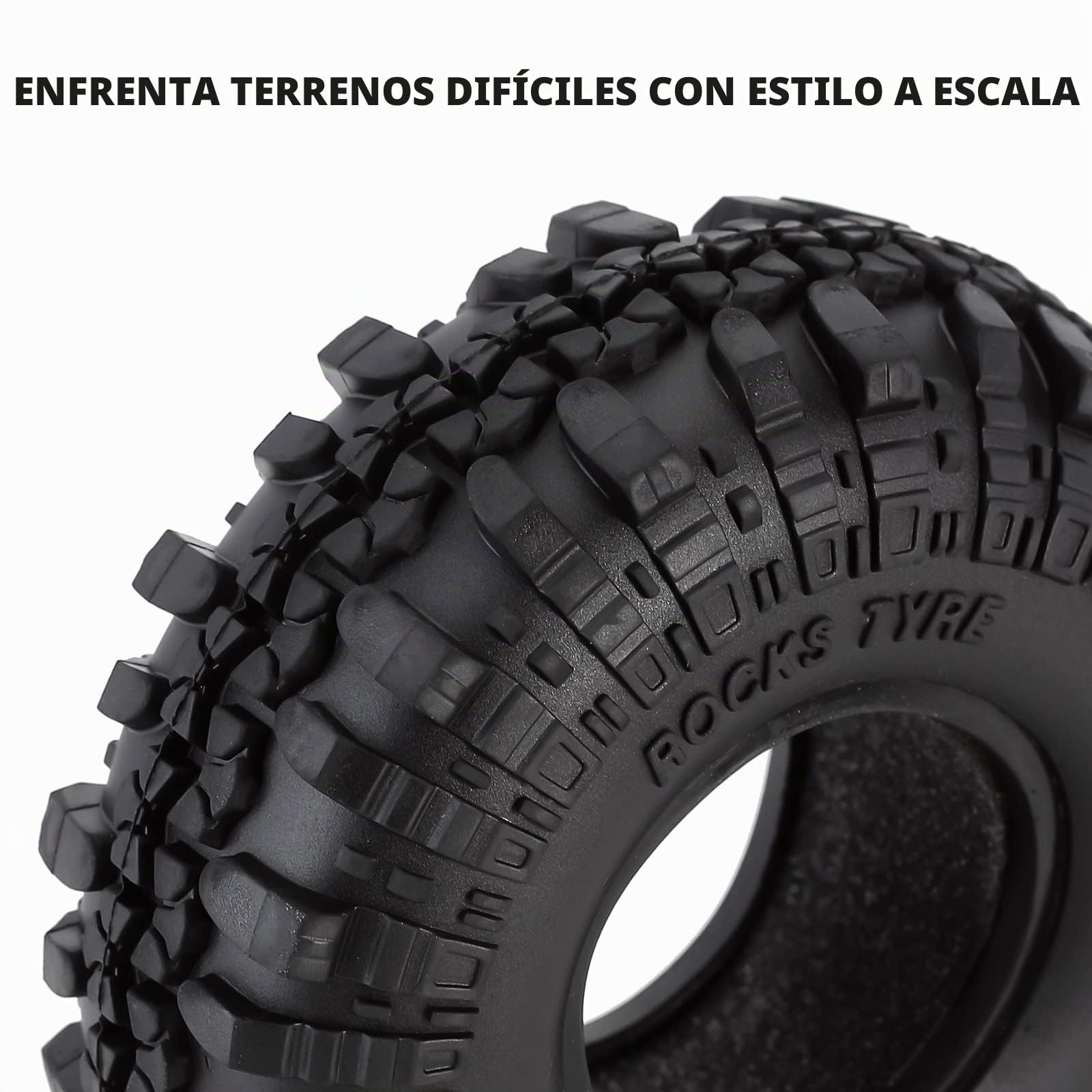 INJORA 4PCS 1,9 Neumáticos para 1:10 RC Rock Crawler Axial SCX10 90046 SCX10 III AXI03007 Tamiya CC01 D90 D110
