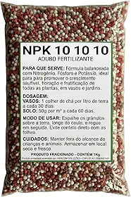 Adubo Fertilizante NPK 10 10 10-1kg - Para Flores, Frutas, Jardins e Vasos - Crescimento Rápido