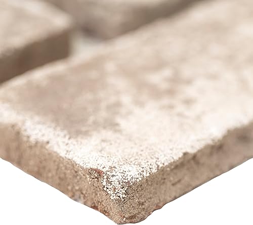 Miniatura 8 de MSI Doverton Gray - Piso de ladrillo de espiga de ladrillo de arcilla de 12.5 pulgadas x 25.5 pulgadas, mosaico montado en malla de pared para baño,
