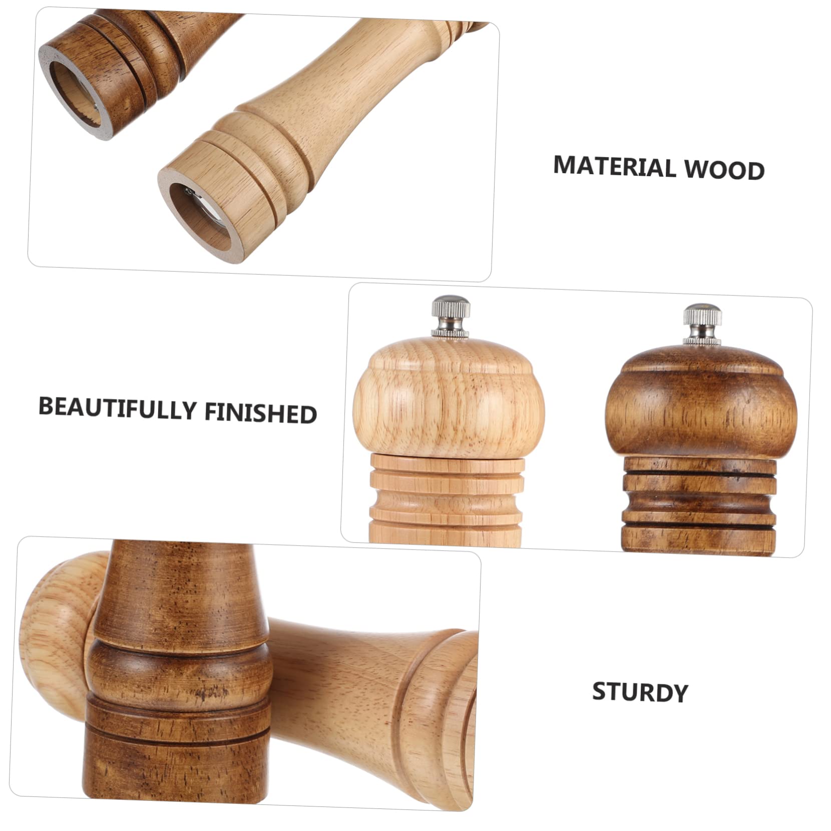 GRIRIW 2 Pcs Pepper Grinder Sea Salt Mills Manual Pepper Pepper for Grinders Pepper Grinding Tool Pepper Crusher Moledor De Cafe En Grano Salt and Pepper Ceramic Grinding Core