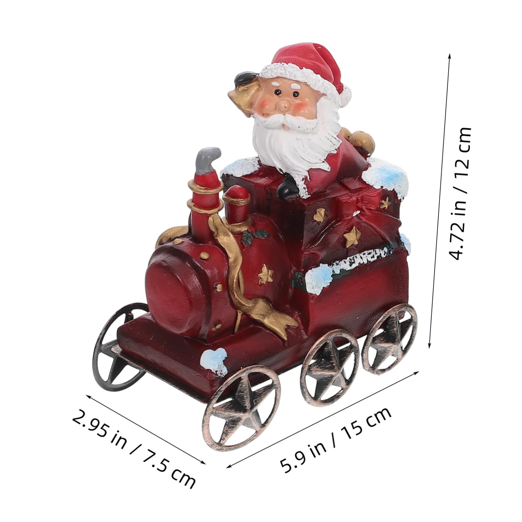 Vaguelly 3piezas Decoración Navideña Tren De Resina Juego De Adornos Navideños para Escritorio Decoración De Mesa Navideña Adornos De Tren para Escritorio Trenes Navideños para Oficina