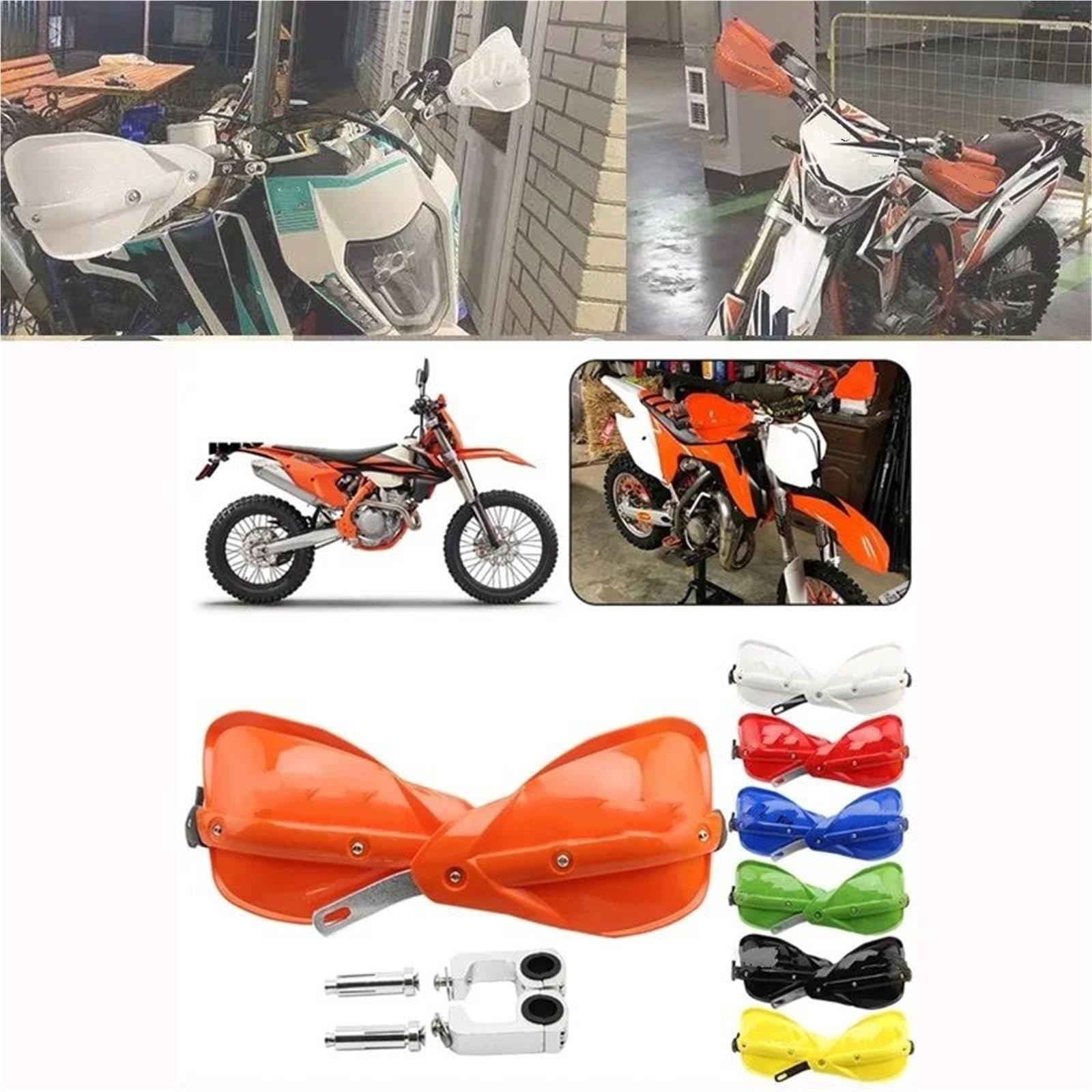 Paramani Moto Adatto per Yamaha EXC SXF KLX KXF YZF WRF Pit Dirt Bike Moto Protezione Della Mano Manubrio Paramani 22 28mm(Yellow)