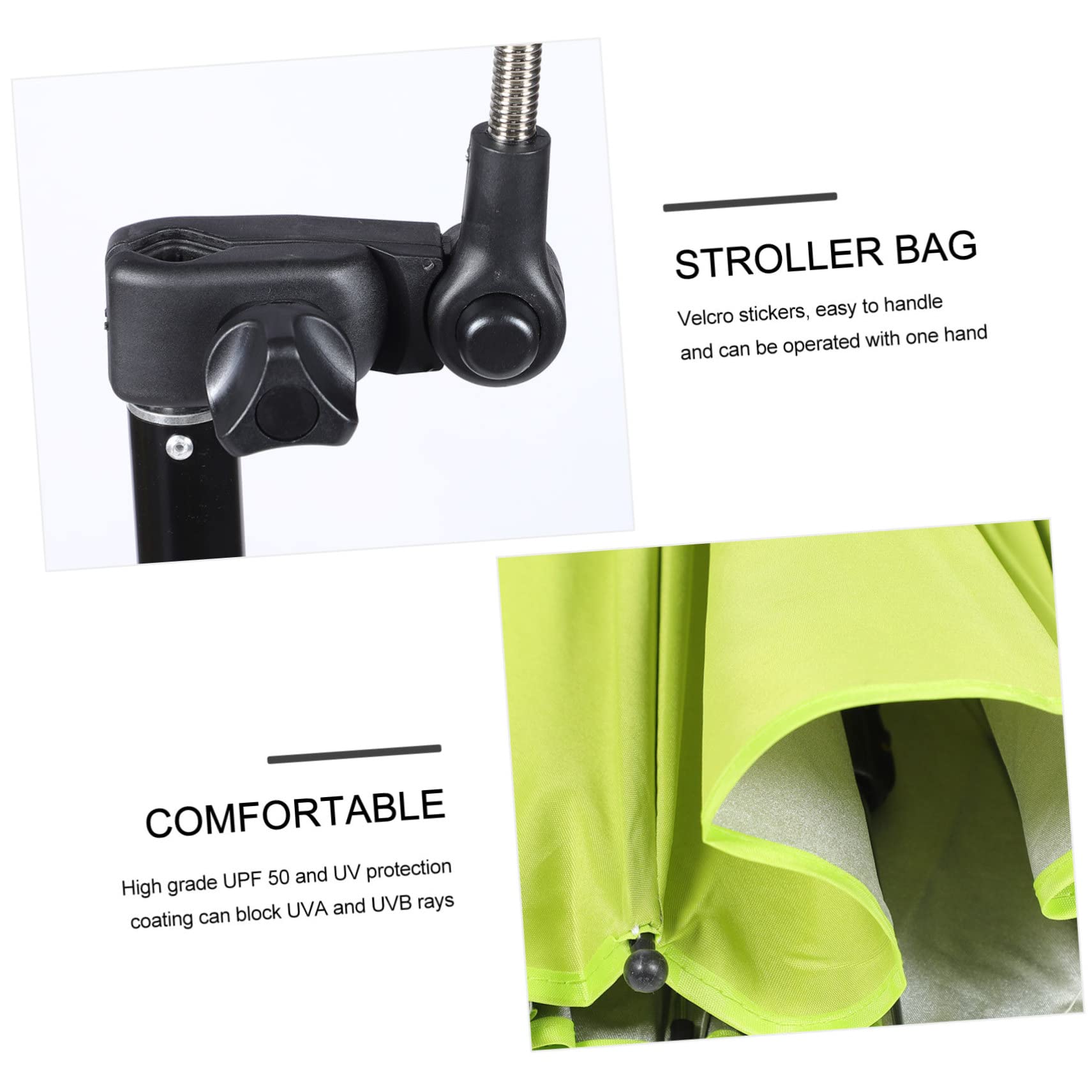 BESTonZON 2stücke Babywagen Mit Uv-schutz Verstellbare Halterung Für Kinderwagen Strand Und -sonnenschutz Langlebig Und Hitzereflectierend