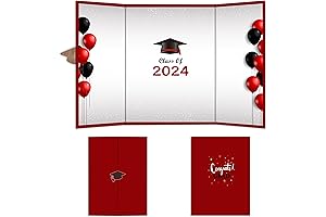 Class of 2024 Graduation Signature Board - Red & Black Balloons: 18”x12”...