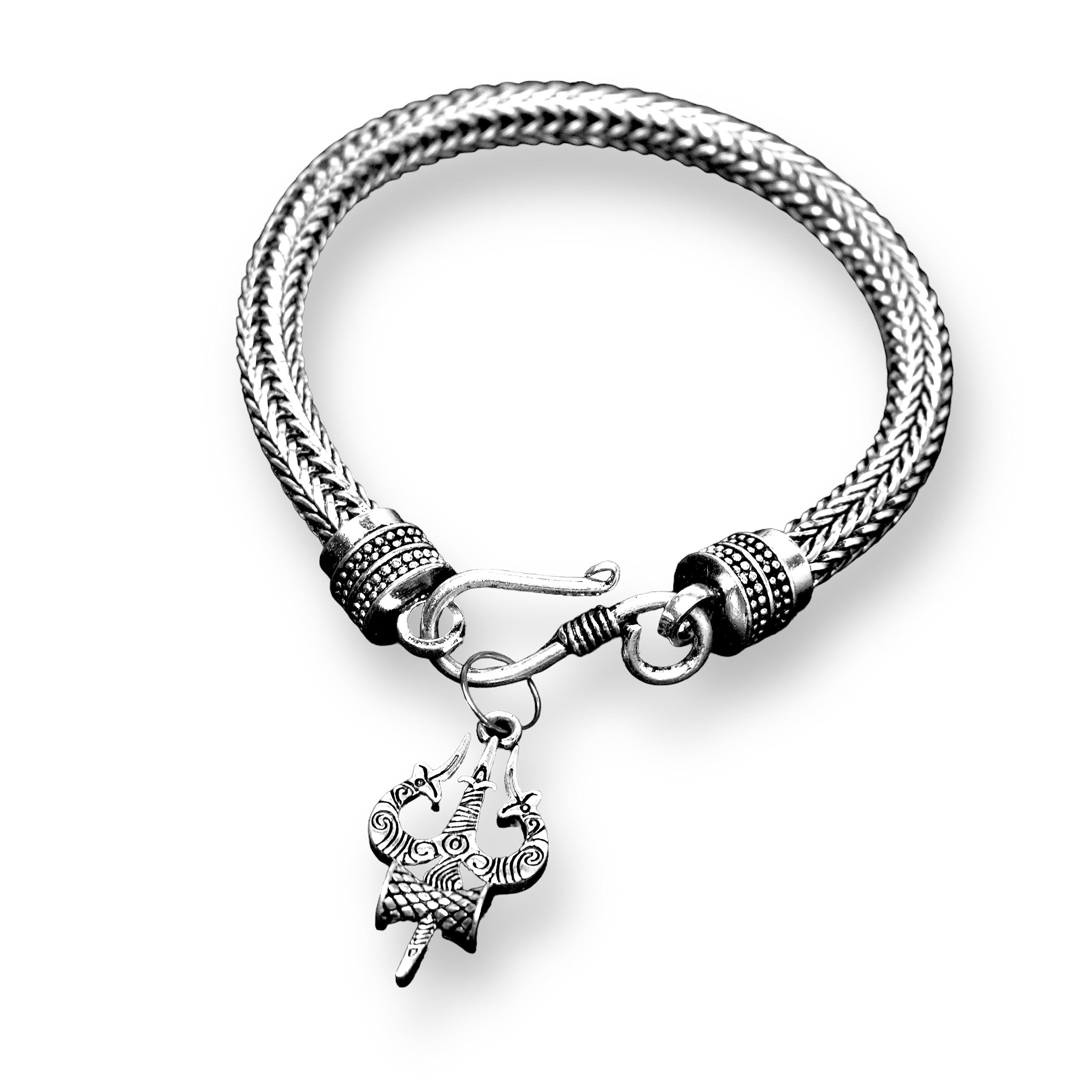 KYOOT JEWELS Shiva Trishul Silver Ashtdhatu Fox Tail Shiv Mahakal Chain Adjustable Unisex Bracelet for Men and women (B0BF4XR5SC) Amazon Price History, Amazon Price Tracker