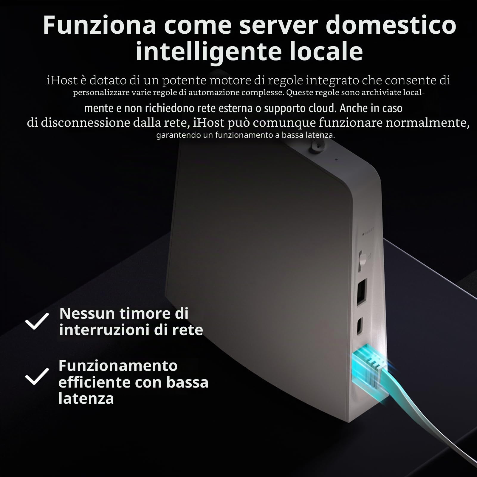 SONOFF iHost Smart Home Hub 4G, dispositivo server privato locale, supporta l'ecosistema SONOFF Zigbee, funziona come Smart Bridge, supporta API aperte e integrazione ADD-On.