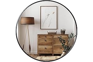 Growsun Black Round Mirror 24 Inch: A Statement Piece for Modern Interiors