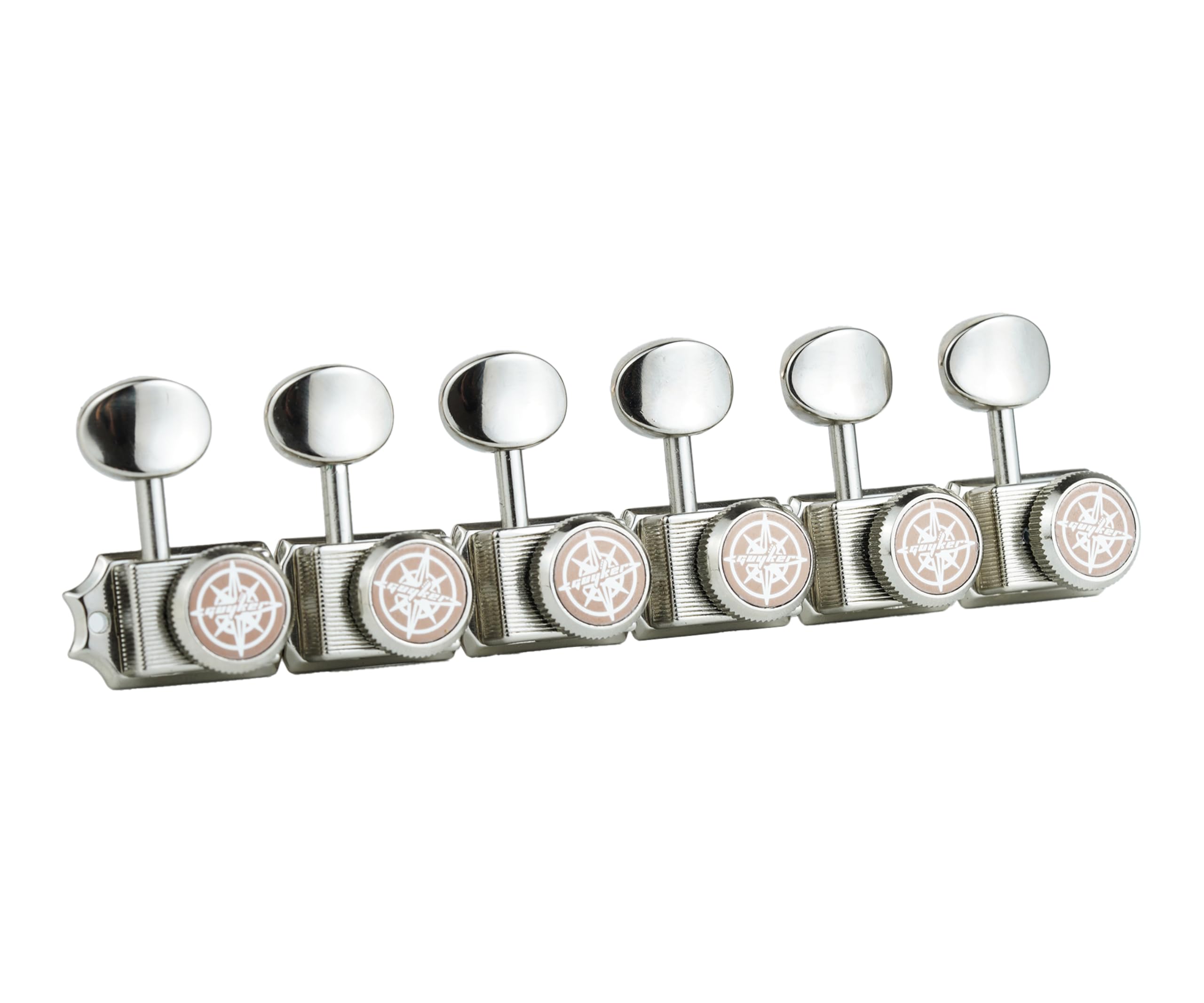 Guyker Afinadores de cuerda de bloqueo de guitarra vintage de 6 en línea – Clavijas de afinación de bloqueo, piezas de repuesto para guitarras eléctricas estilo ST TL – níquel