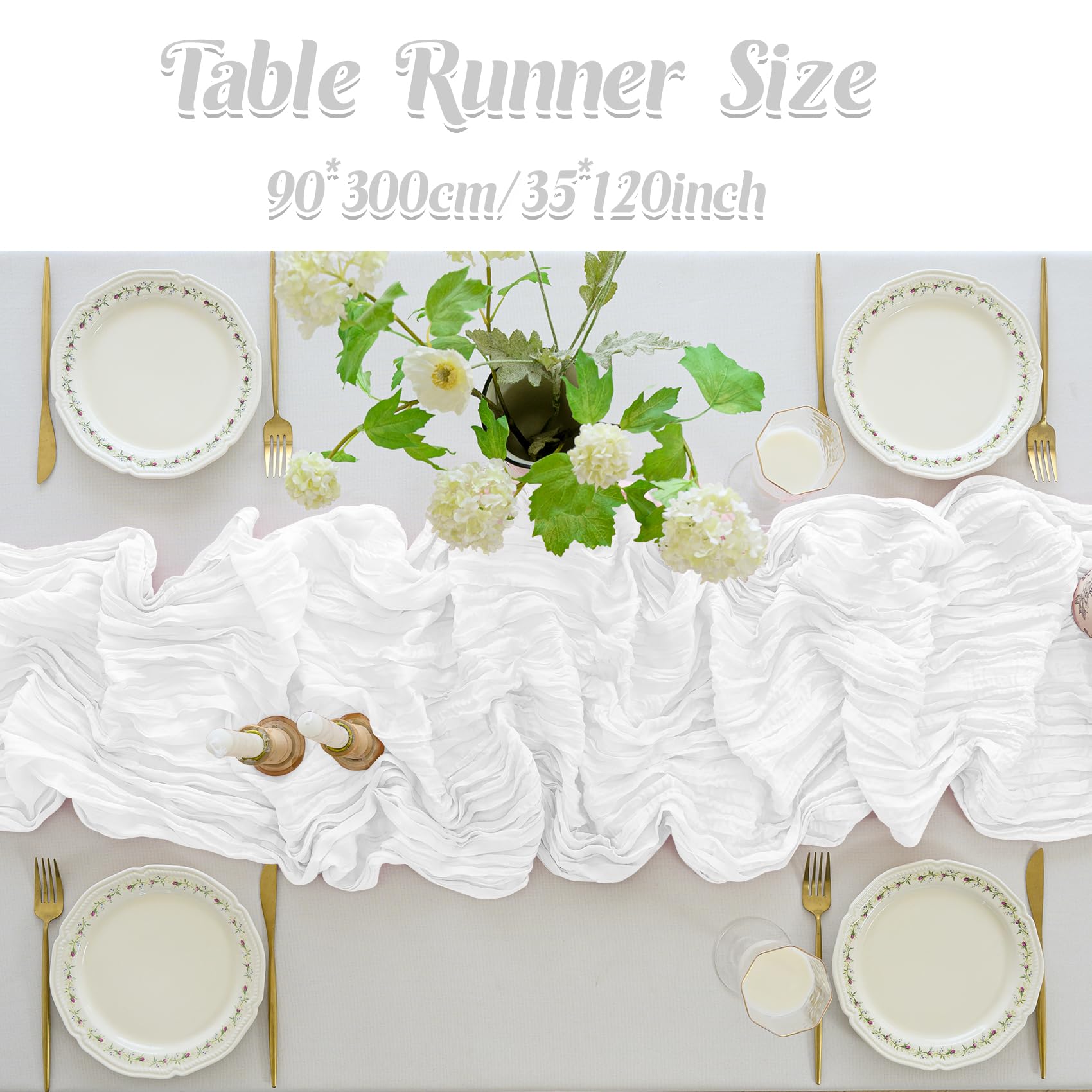 Lot De 16 Chemins De Table En étamine, Beige, 89 X 304 Cm, Style