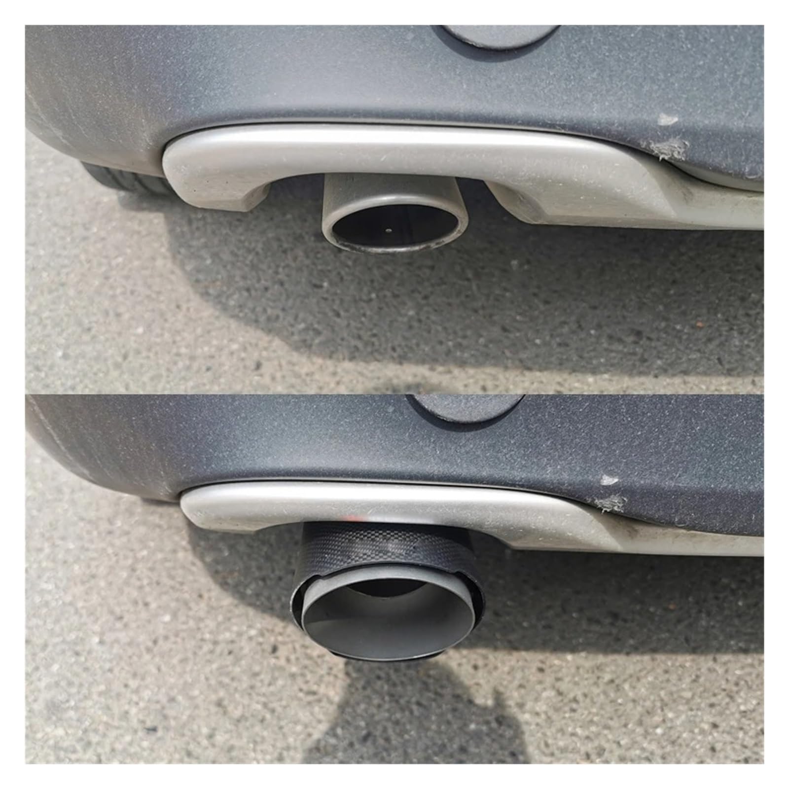 Tubo Extremo Escape Punta De Escape Fibra De Carbono Para Jeep Para Cherokee 2014-2017 Silenciador Trasero, Piezas Decorativas Para Coche(A with logo 1PC)