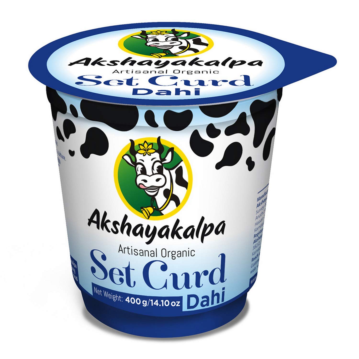 Akshayakalpa Artisanal Organic Set Curd, thick and creamy, perfectly-set, zero-preservatives, fresh and nutritious by nature - 400 g
