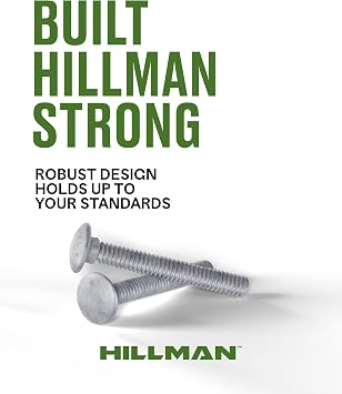 Hillman Group Galvanized Carriage Bolt 5/8 x 8, 25 Count, Blunt Point, Alloy Steel, Self-Locking Round Head Fasteners, for Wood and Metal, No Washer Needed, Rust-Resistant (812650)