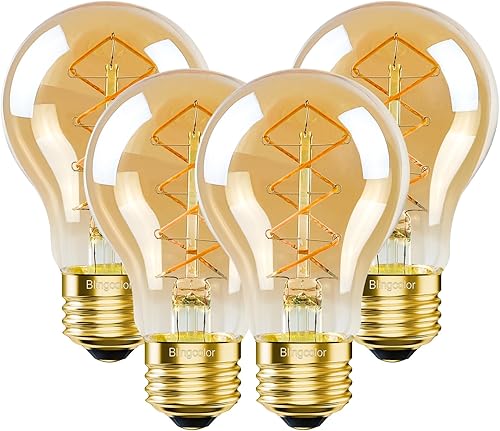 Miniatura 1 de Bombillas LED Edison A19 vintage de 40 vatios, regulables E26 LED Edison 2200K bombillas cálidas, 4 W LED igual a 40 W, bombillas incandescentes de