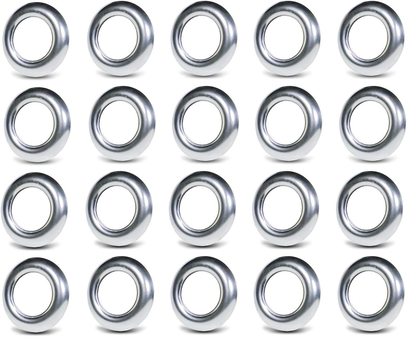(Pack of 50) Mini Round 304 Stainless Rings Covers for 3/4 Inch Side Marker Lights Sealed Flush Mount Chrome Bezels Rings for Trailer Truck RV Car 304-Ring