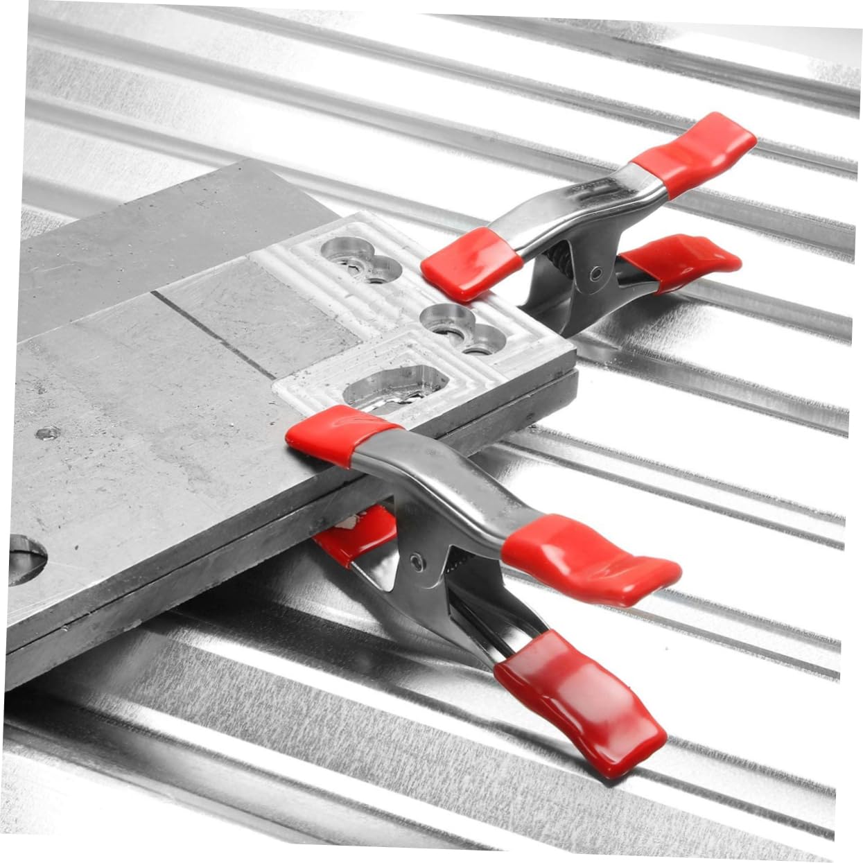 Yardenfun 20pcs 4 Photo Folder Spring Clamp Pliers Clamps for Wood Spring Clip Office Clip Accessories Outdoor Clips Backdrop Clamp Squeeze Clamps Camping Tents Heavy Bracket Clip Metal Red