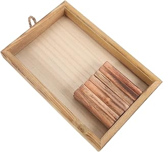 VOSAREA Xmas Wooden Wall Hanging Frame Rustic Wood Decor for Home Entryway | Easy Installation, Multifunctional Design, Natural Wood Finish, Versatile Style for Party and Holiday Displays