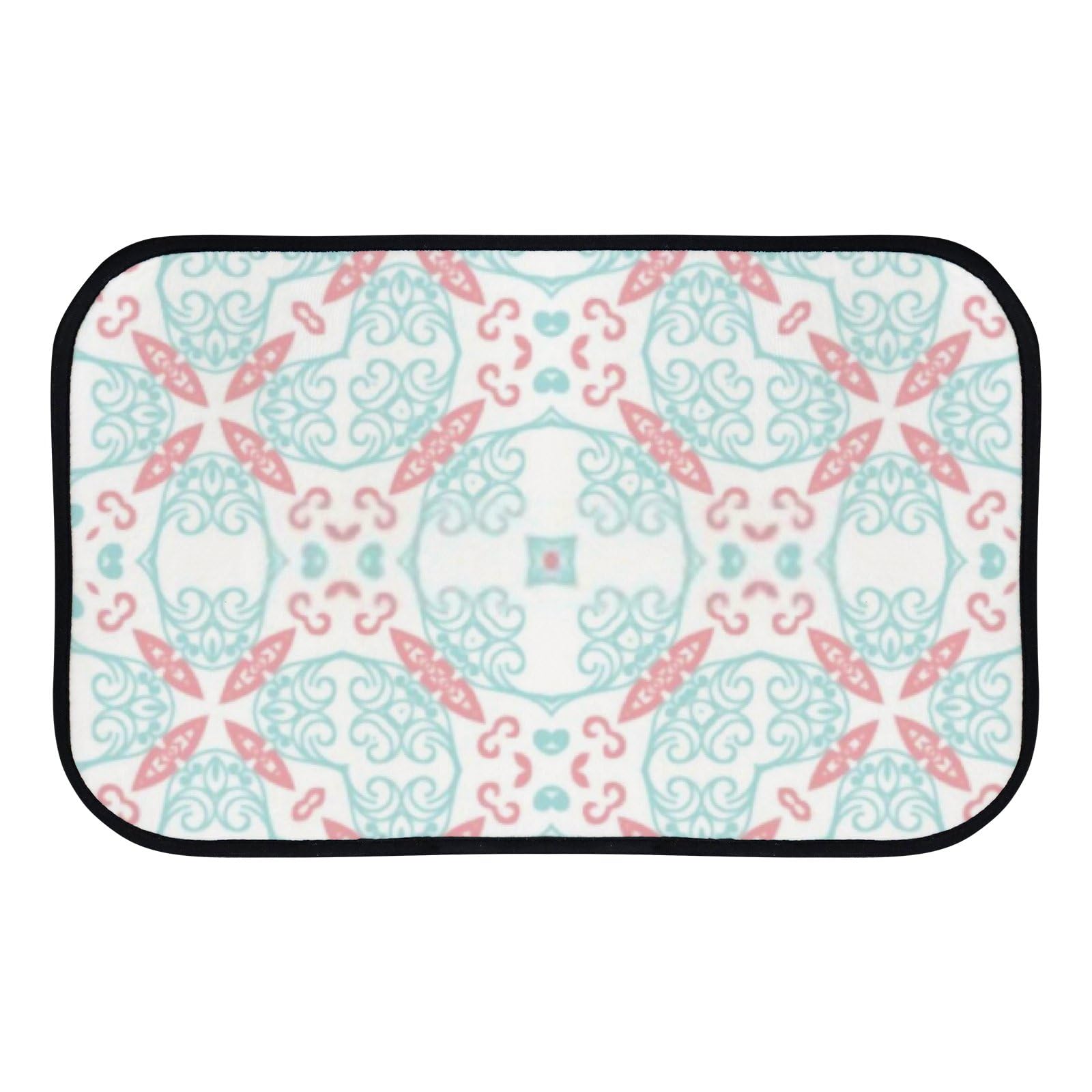 Nuansexi Bathroom Rugs Geometric Patterns Light Color Floor Mats Non Slip Bathmat Doormat Tub Mat Coral Velvet Absorbent Entrance Carpet Mats Machine Washable Bedroom Decor