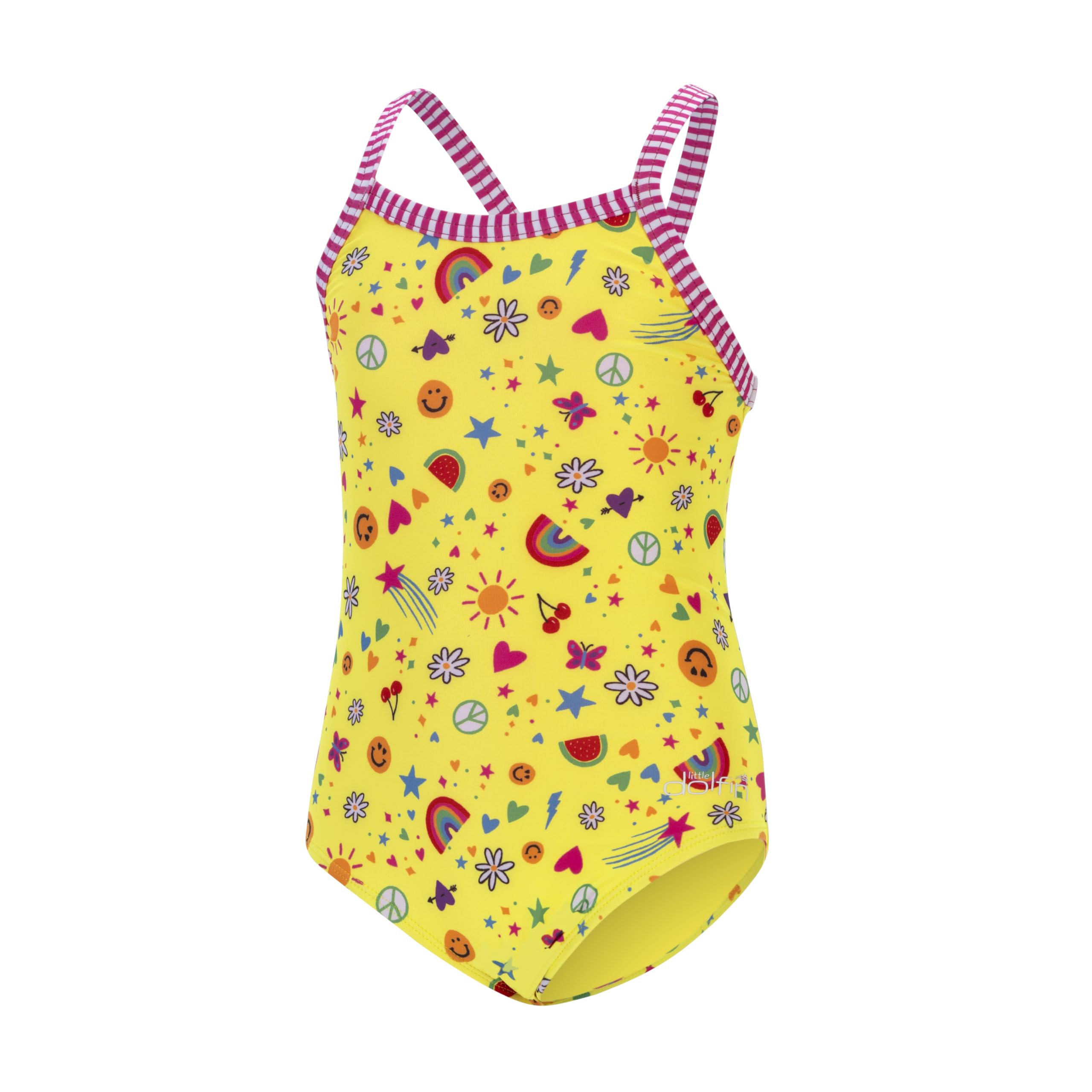 Dolfin Little Girls One Piece Swimsuit for Little Girls and Toddlers
