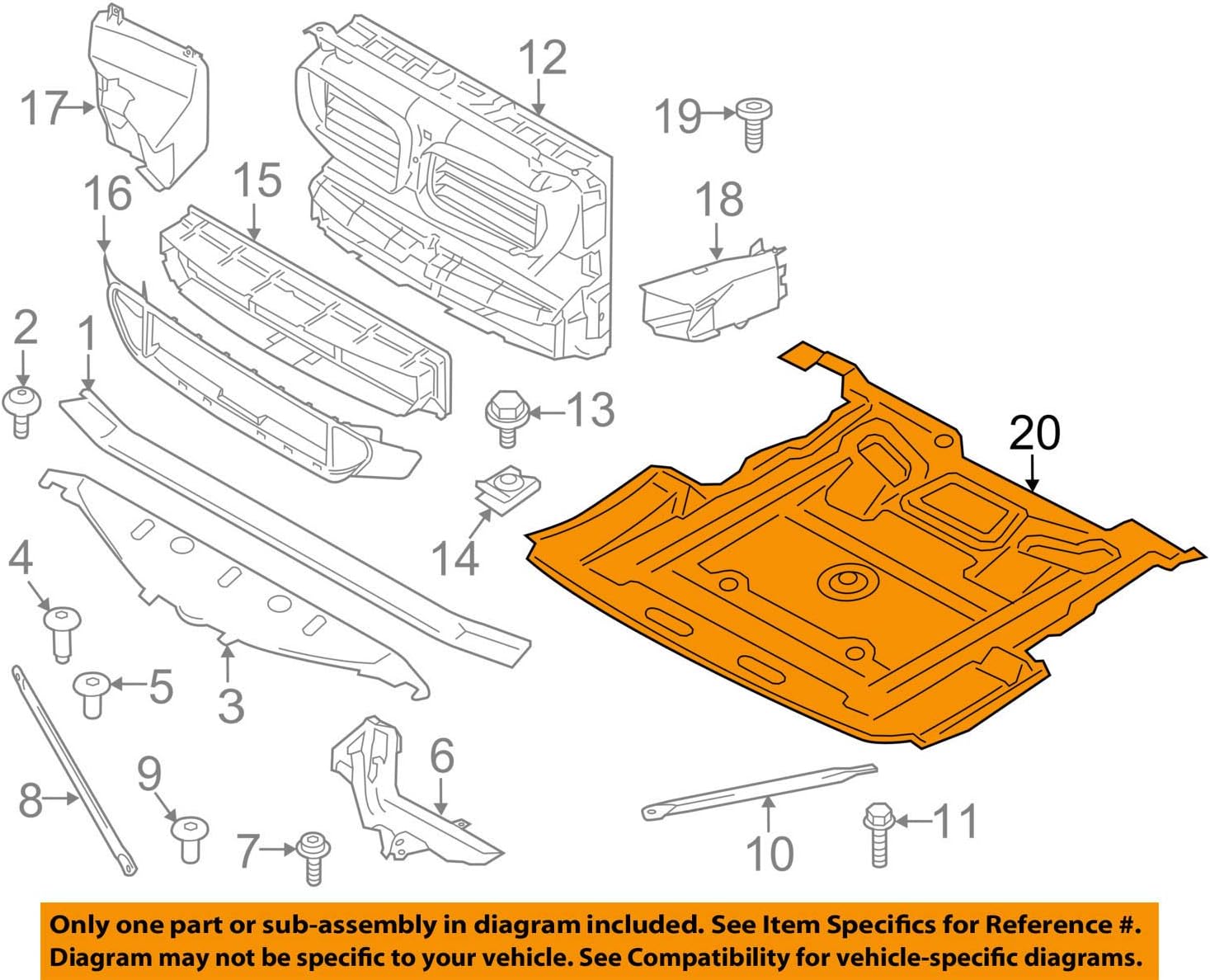 BMW 51-75-8-035-971 Engine Compartment (M ENCAPSU:517510), 1 Pack