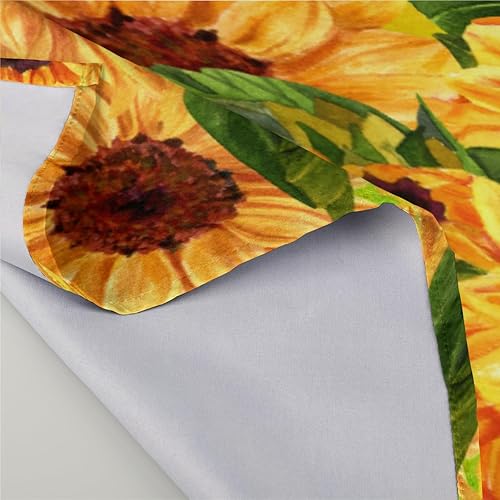 Miniatura 6 de Juego de 6 servilletas de tela de verano con diseño de girasol, mariposa, lavables, reutilizables, para el hogar, fiestas, bodas y cenas, Acción de