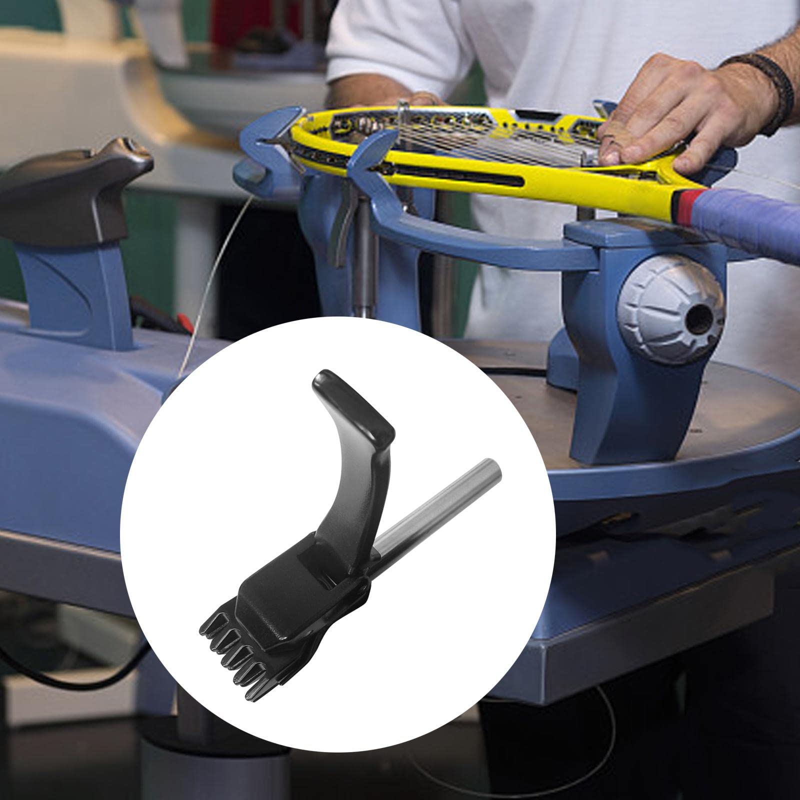 perfk Morsetto per Incordare Racchette da Badminton, Morsetto Manuale per Incordare, Morsetto Portatile a Cinque Punte