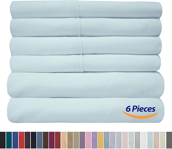 Twin Size Bed Sheets - 4 Piece 1500 Supreme Collection Fine Brushed Microfiber Deep Pocket Twin Sheet Set Bedding - 1 EXTRA PILLOW CASES, GREAT VALUE, Twin, Aqua