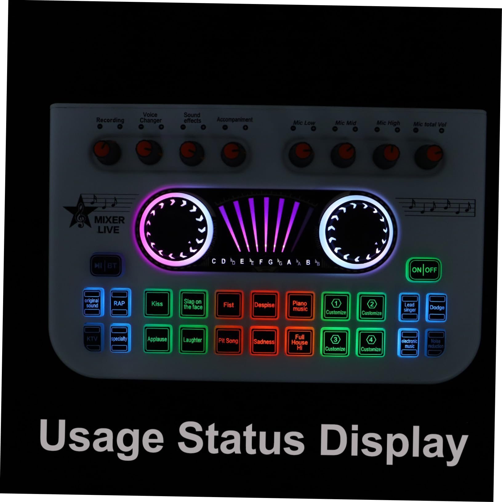 YARNOW Table De Mixage Dj Console De Mixage Audio Pour Streaming Matériel De Studio Enregistrement Sans Fil