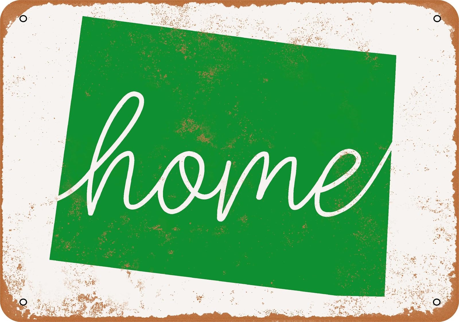 Miaomansenstore Metal Sign - Home Colorado - Vintage Look Home Decor