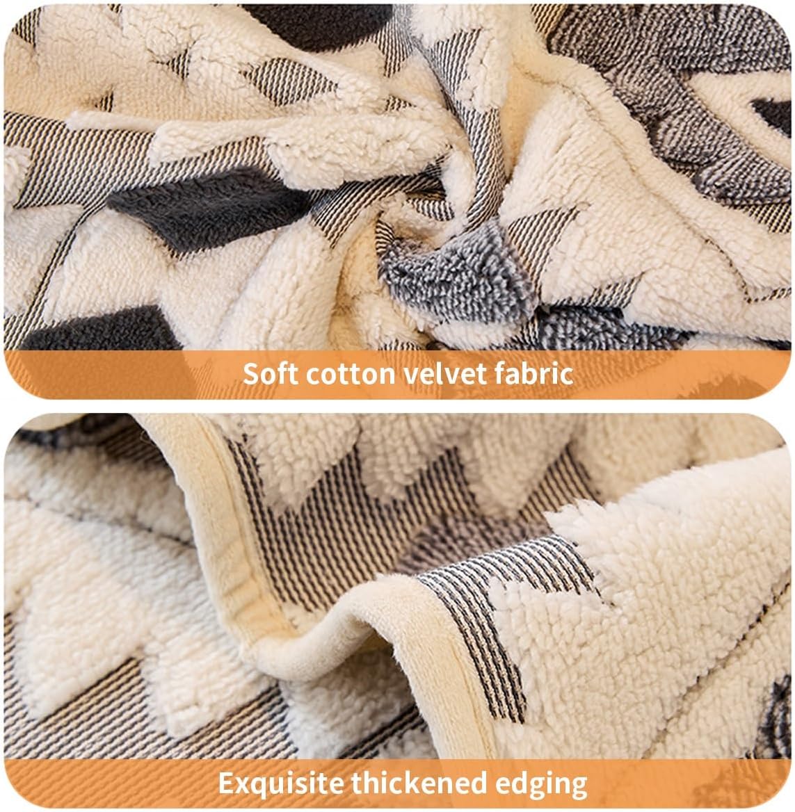Thick Plush Couch Cover Non-Slip Sofa Covers Sofa Slipcover Washable for Most Cats Dogs Pets(Black,90 * 160CM)