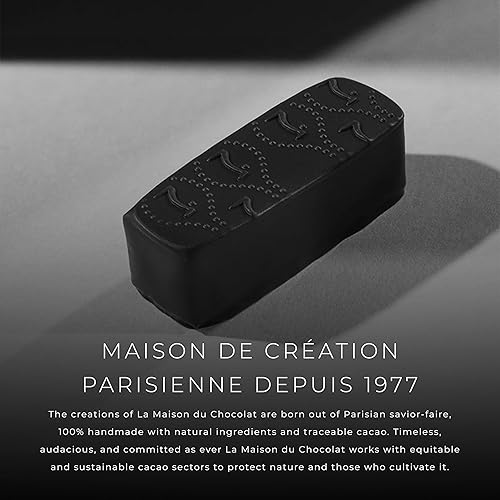 Miniatura 7 de LA MAISON DU CHOCOLAT Caja de regalo de trufas clásicas, caja de regalo gourmet de chocolate negro francés (12 piezas)
