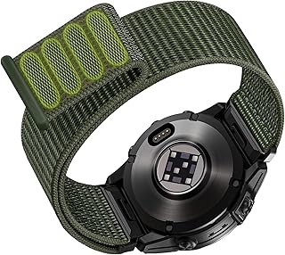 Zitel® Band Compatible with Garmin Smartwatch for Fenix 8 51mm, Fenix 7X, Fenix 6X/6X Pro, Fenix 5X/5X Plus, Fenix 3/3 HR, Descent MK1, Enduro, Nylon 26mm Sport Strap