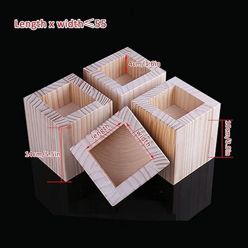 Miniatura 7 de Muebles modernos de mediados de siglo con patas elevadas, patas de cama ranuradas en bloque de madera maciza, patas de mesa, patas de gabinete de