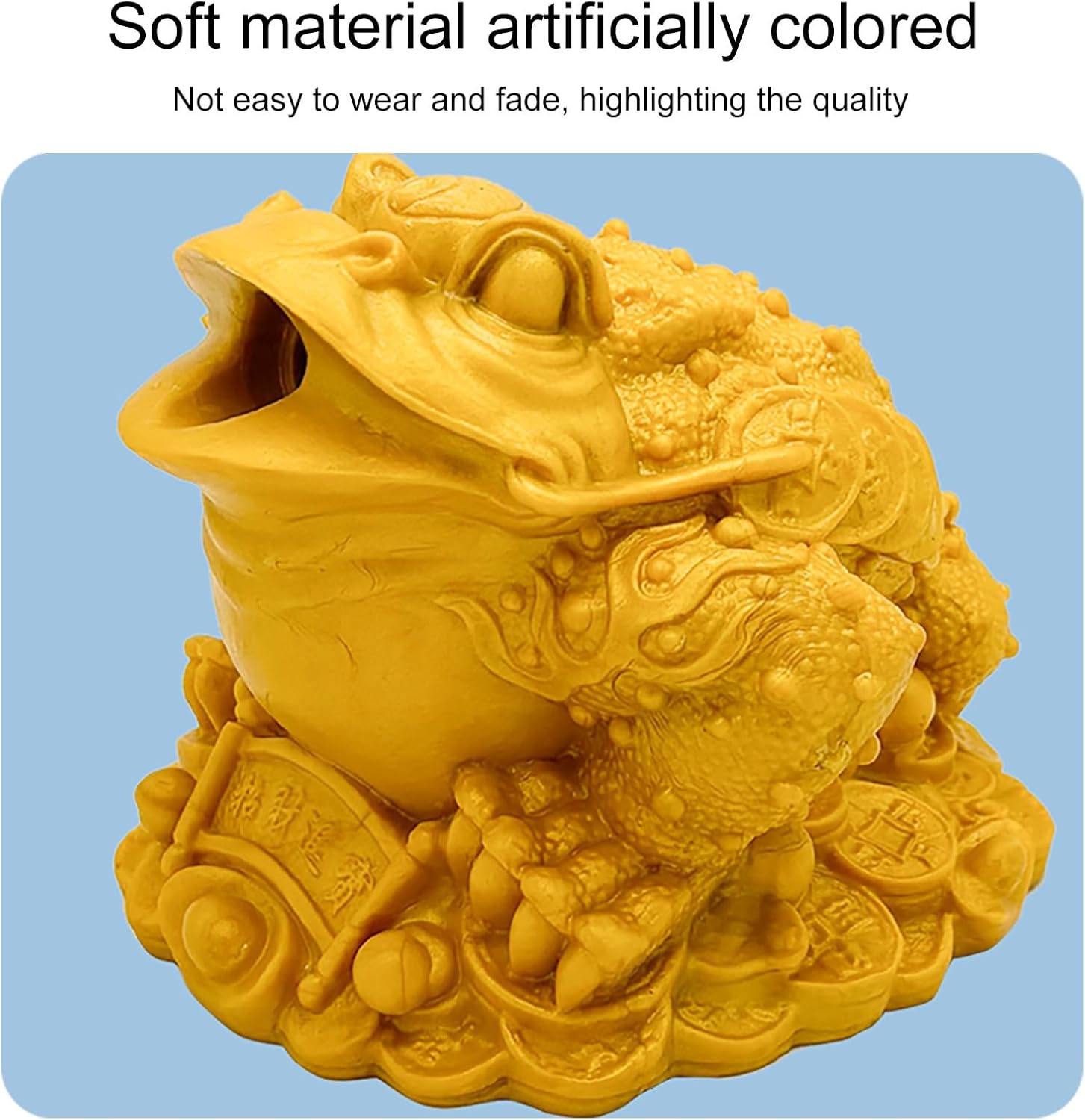 Garden Pond Spitters, Lucky Money Frog Water Spitting Fountain Decor, Polyresin Waterscape Sculpture, Great Combo for Pond, Small Water Garden(8.2 * 7.2 * 6.8cm/3.2 * 2.8 * 2.7in)