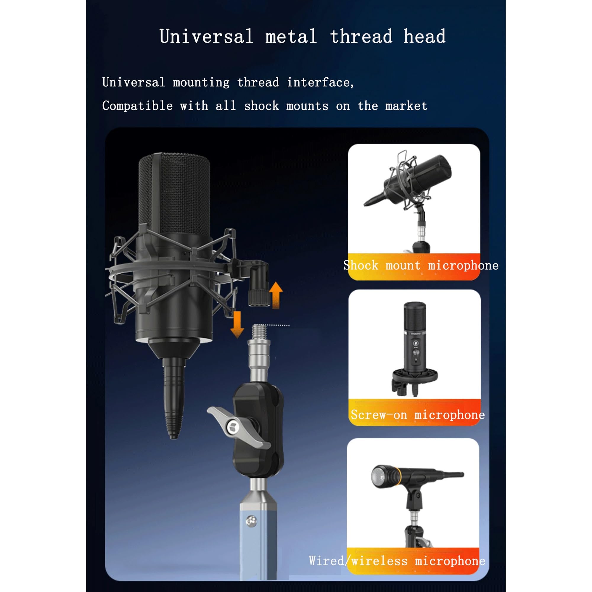 Support De Bras De Perche De Microphone, Bras De Micro Réglable À Profil Bas, Supports De Micro Rotatifs, Support En Porte-à-faux De Bureau For Studio D'enregistrement En Streaming De Podcast De Jeu