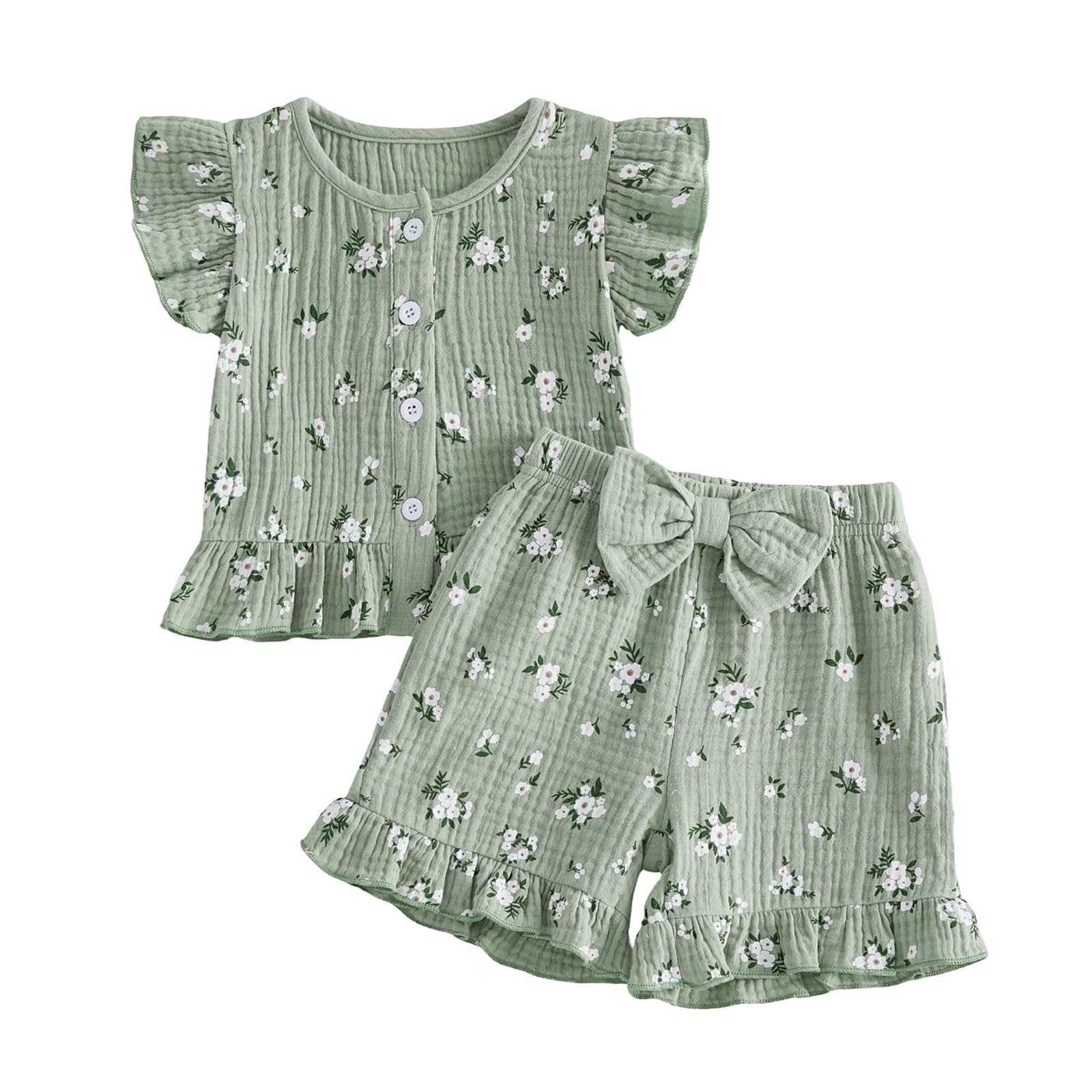 Toddler Baby Girl Summer Clothes Infant Girl Plaid Outfit Strawberry Ruffle Gingham Shirts Dress Tank Top Shorts Set — view 21