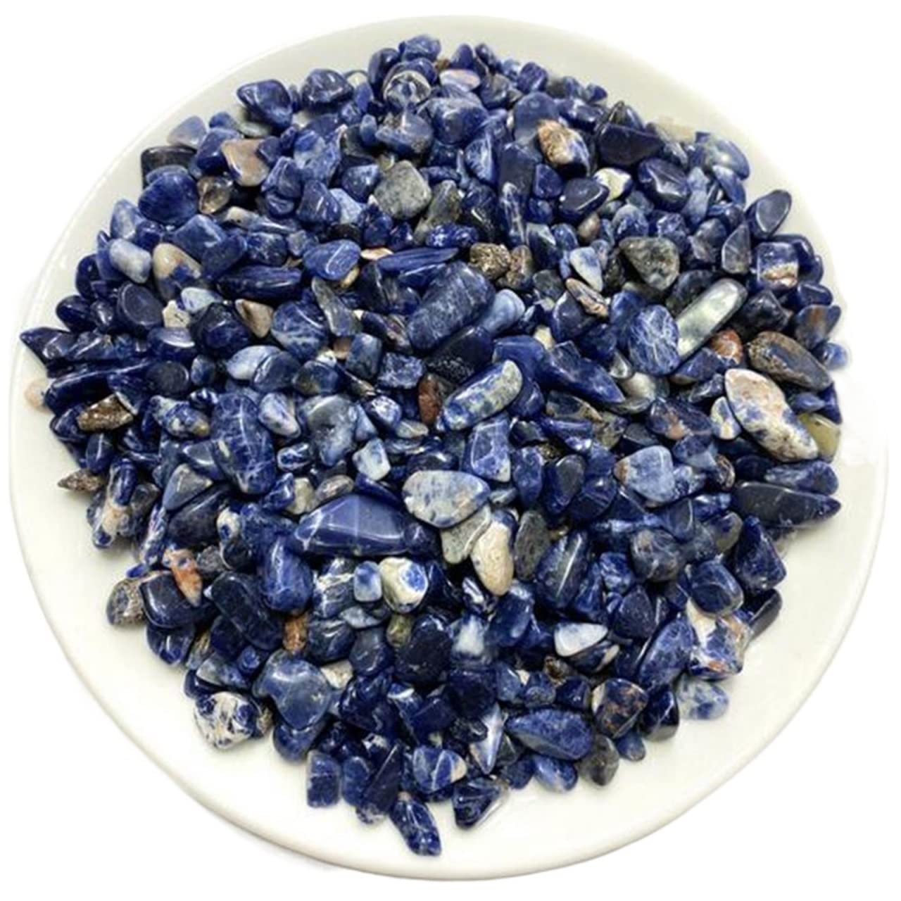 Paquete de 100g de Chips de sodalita Azul Natural, Piedra de Grava, Cristales de Cuarzo Pulido, Roca, decoración de la habitación del hogar, Acuario Inicio Colecciones