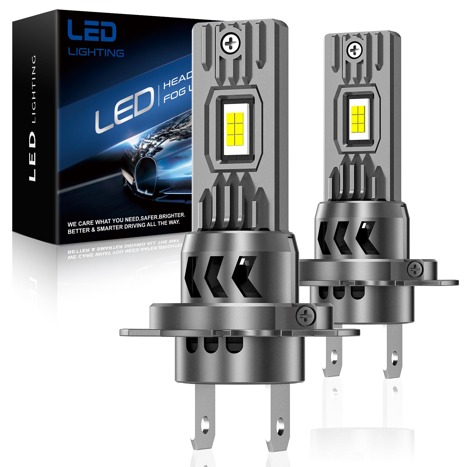 SHINYY Ampoule H7 LED 26000LM, 2026 Nouveau Haute Puissante 6500K Blanche Fraîche Lampes LED H7 Feux de Croisement/Feux de Route, Plug and Play, Pack de 2