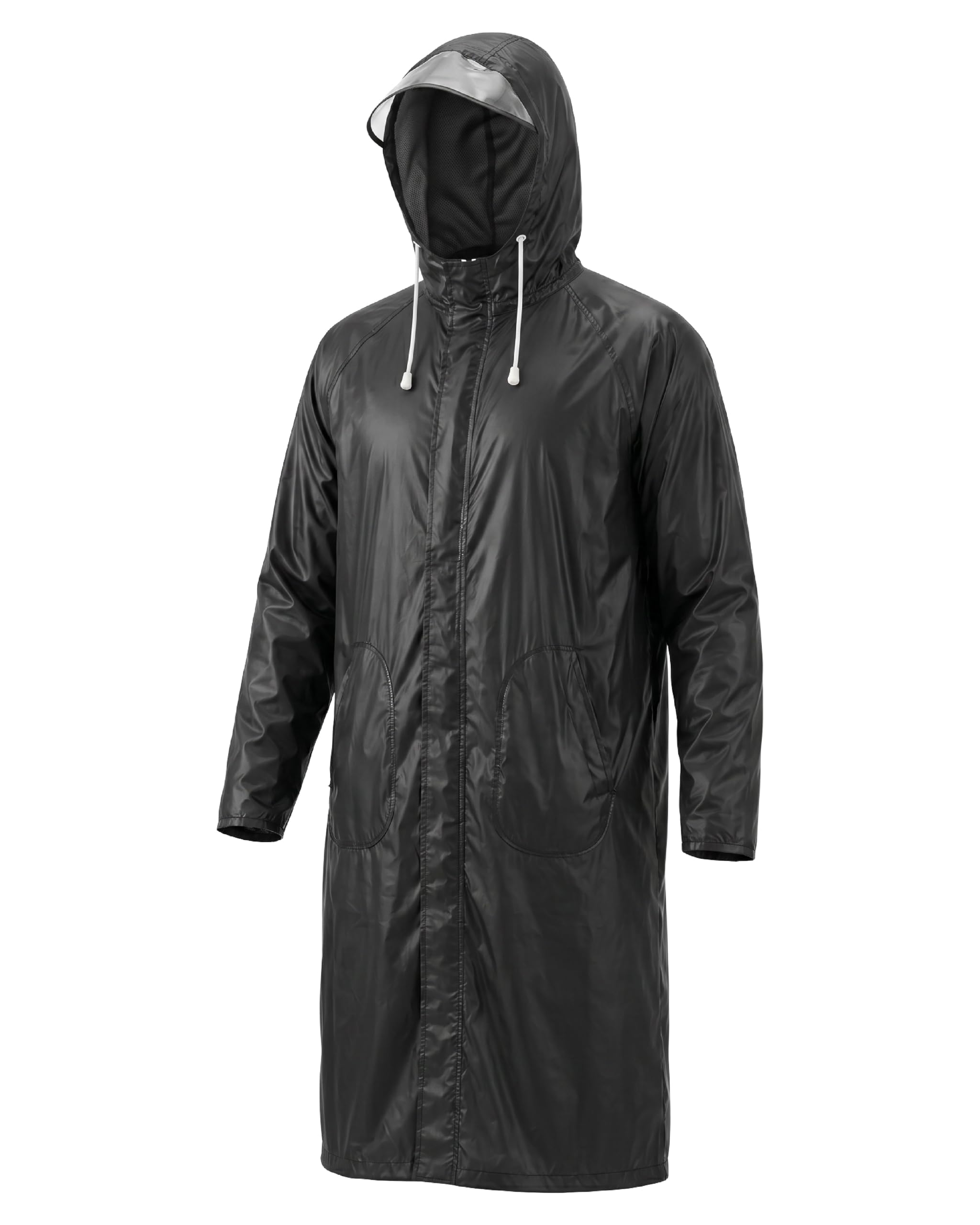Poncho for Men, Poncho for Women-Thick Waterproof PVC, Rain Coat, Reusable - Transparent Pocket Raincoat with Hood, Full Cover for Bag in Travel, Trekking, Bike Riders-image-5