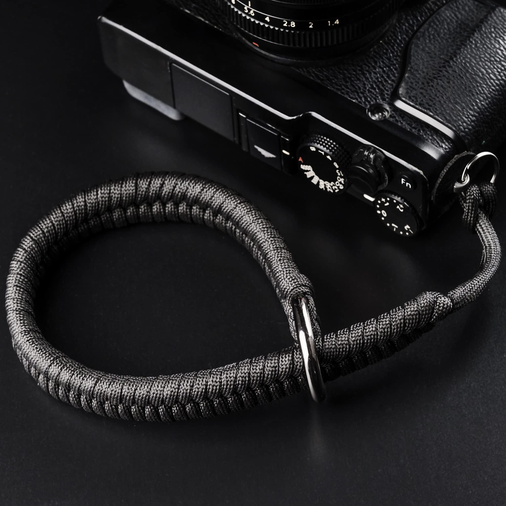 Qiang Ni Camera Wrist Strap - Paracord Quick Release Camera Hand Strap Wrist Lanyard for DSLR or Mirrorless Camera - Black